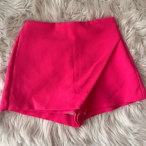 hot pink zara skort